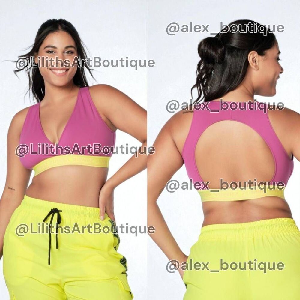 Zumba Break Out Break Free Sports Bra Wildflower Size M (G005)